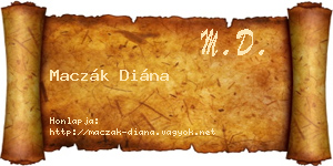 Maczák Diána névjegykártya
